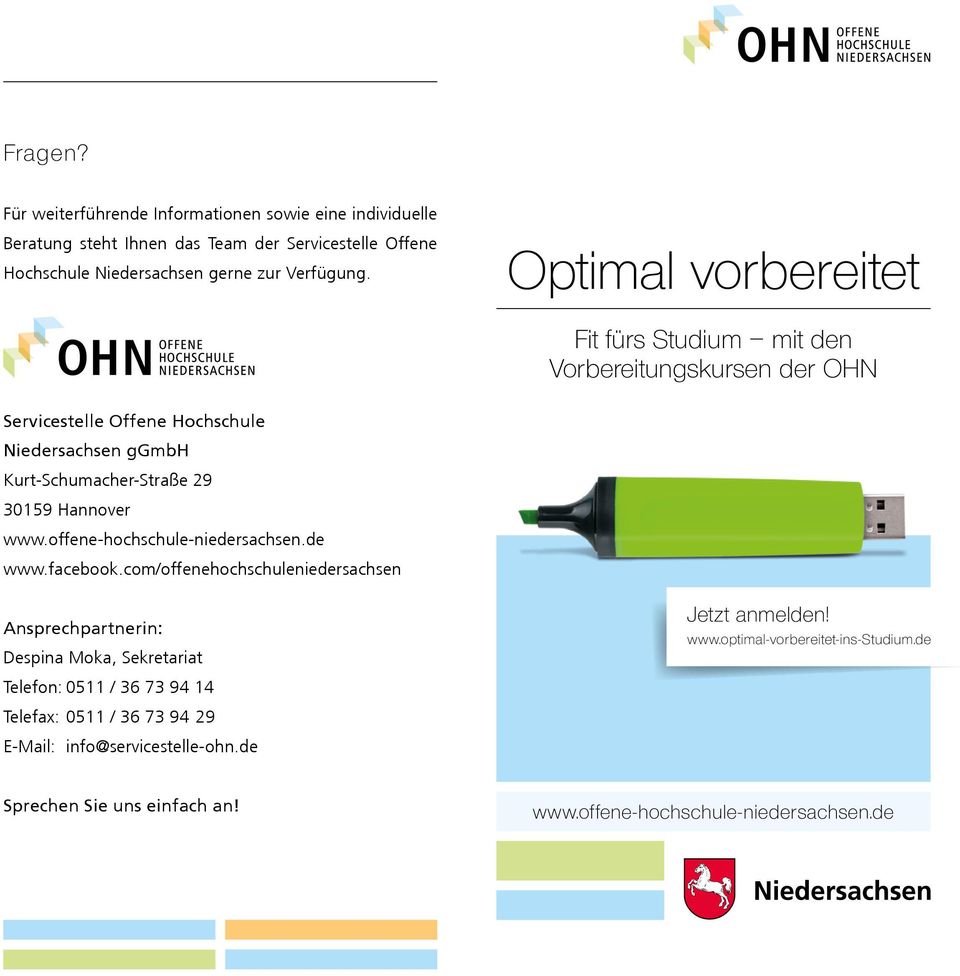 www.offene-hochschule-niedersachsen.de www.facebook.