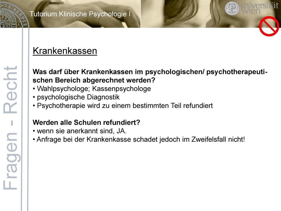 Wahlpsychologe; Kassenpsychologe psychologische Diagnostik Psychotherapie wird zu einem