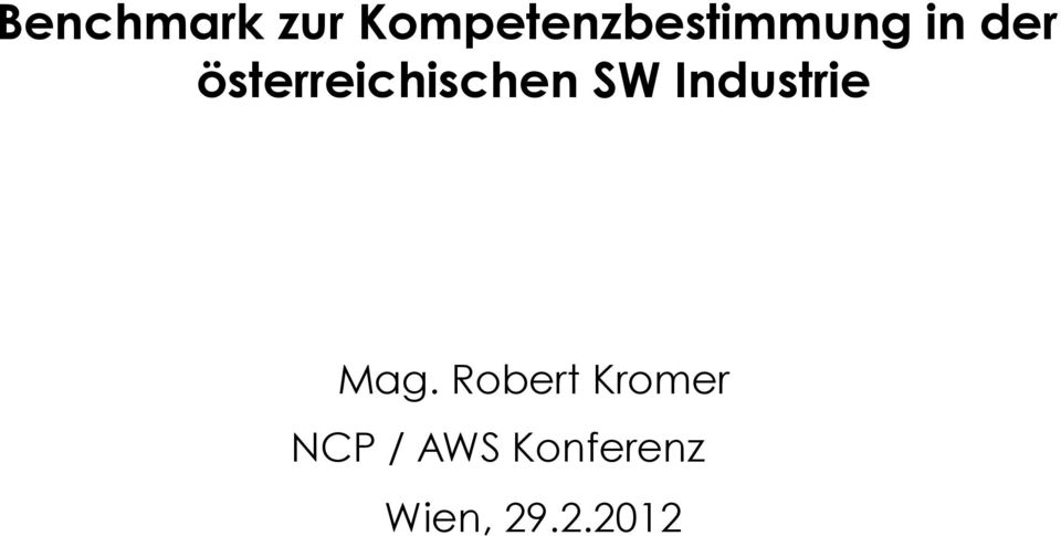österreichischen SW Industrie
