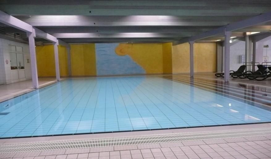 Sanierung der Schwimmhalle inkl. Nichtschwimmerbereich Die Dächer über dem Schwimmerbecken und dem Nichtschwimmerbecken sind stark sanierungsbedürftig.