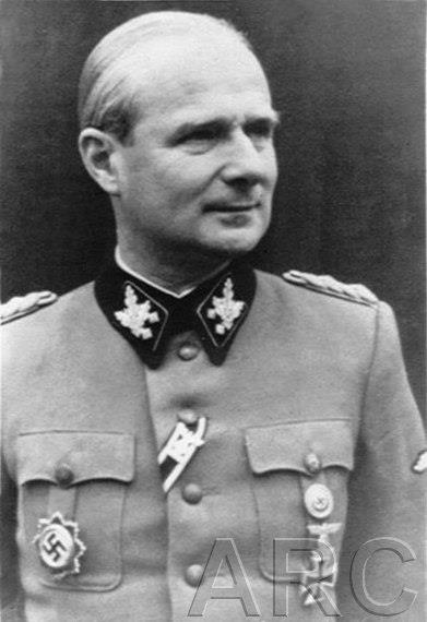 Karl Wolff, General der Waffen-SS (1900-1984) höchster SS- und Polizeiführer in Italien; residierte in Salò ab Juli 1944 bevollmächtigter General der Wehrmacht an den italienischen