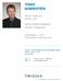 TONY GOERDTEN. Diplom-Ingenieur Chemie (TU) Oracle Certified Professional, Java SE 7 Programmer. Geburtsjahr 1970 Profil-Stand Februar 2016