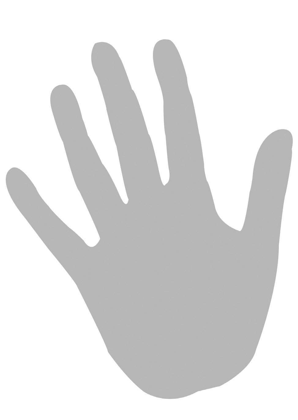 10-FINGERSYSTEM Fingerquiz 13 Fingerquiz Grundreihe linke Hand Unten stehen alle neu erlernten Buchstaben rund um eine Hand. Zusätzlich siehst du die Farben deiner Finger.