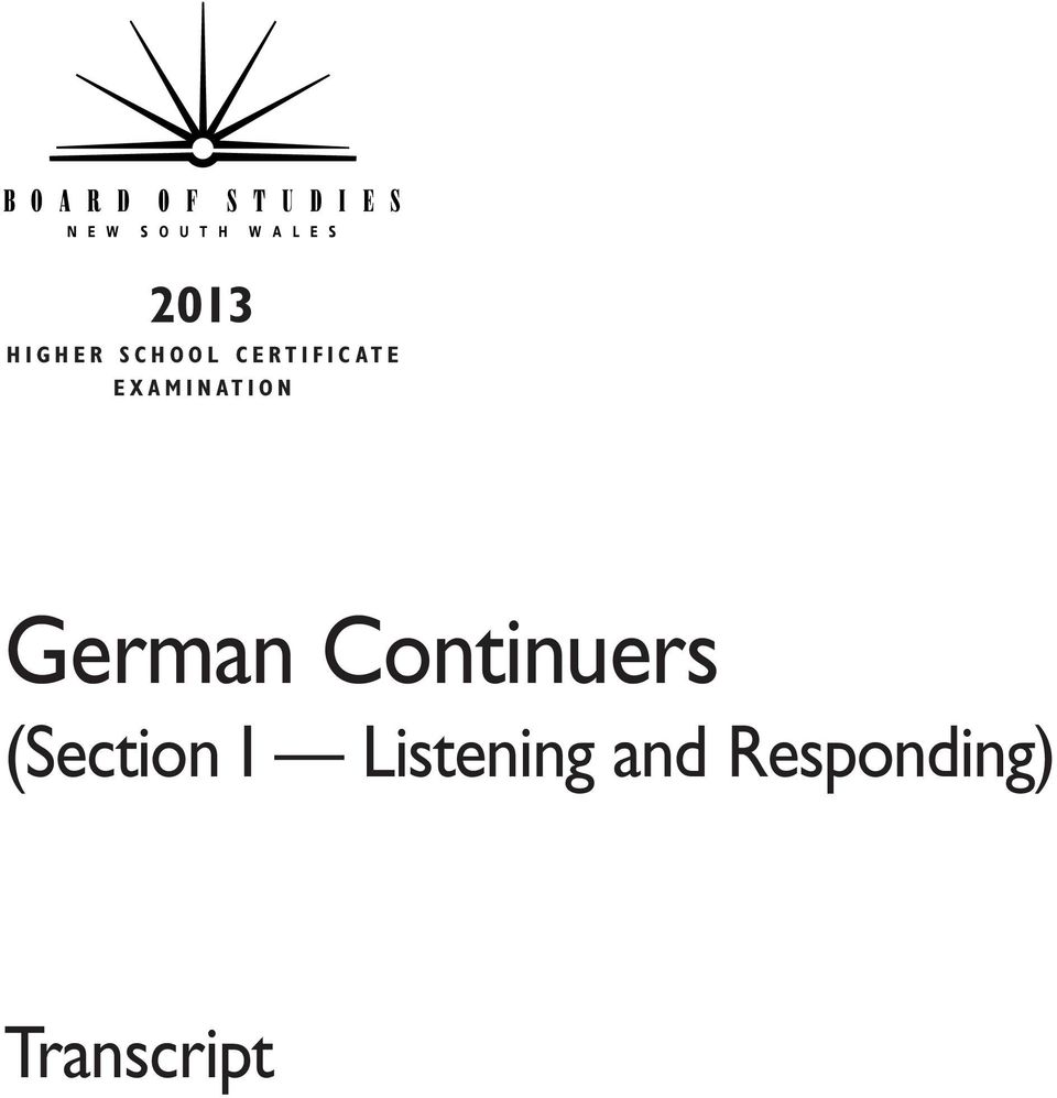 O N German Continuers (Section I