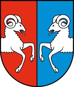 Der Schlüssel geht vermutlich auf das Wappen der Herren von Steinbrunn im Elsass zurück, die