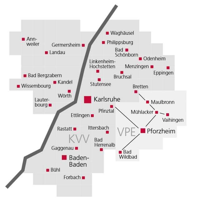 KVV Karlsruher Verkehrsverbund Karlsruher Verkehrsverbund 4 Landkreise 2