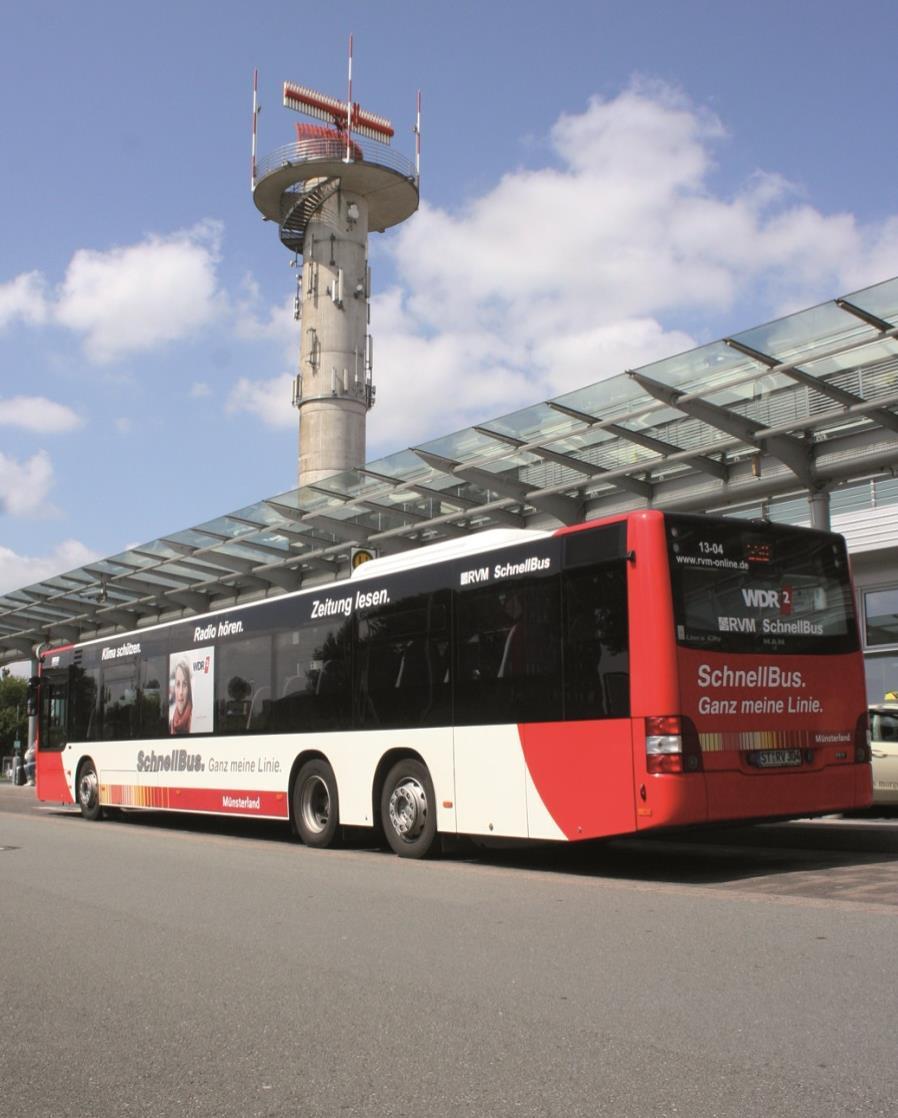 SchnellBus mit Sponsoring-Partner WDR 2 Das SchnellBus-Konzept Qualitativ gehobenes Busangebot im ländlichen Raum mit Ausrichtung auf die Oberzentren Einsatz von Fahrzeugen mit