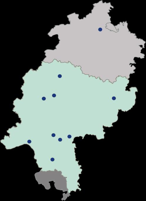 Offenbach Darmstadt Hanau Kassel Gemeinden: 368 (mit 2.