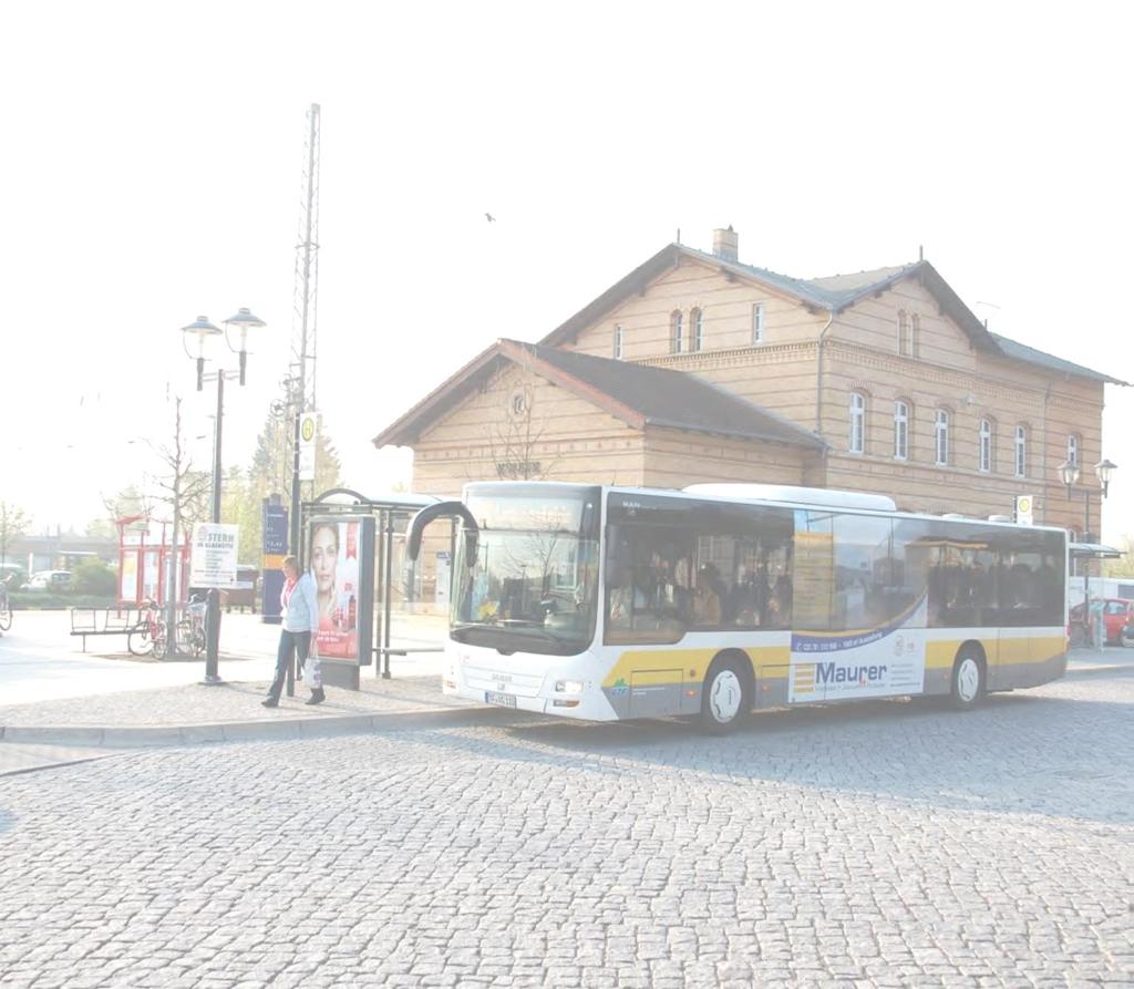 Bahn Bus - Konzepte Übergangszeiten von bis zu 10 Minuten im Regelfall, maximal von 20 Minuten einen auf den SPNV ausgerichteten regelmäßigen Takt ausreichende Anzahl von Fahrten an den SPNV