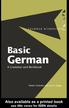 BASIC GERMAN: A GRAMMAR AND WORKBOOK