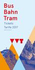 Bus Bahn Tram Tickets Tarife 2017