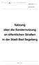 Satzung über die Sondernutzung an öffentlichen Straßen in der Stadt Bad Segeberg
